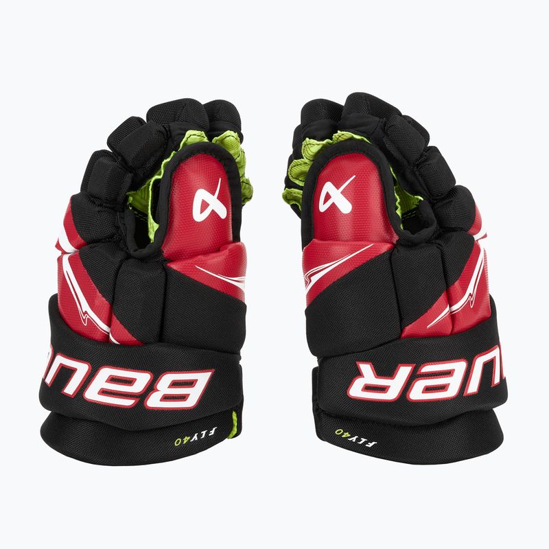 Mănuși de hochei pentru copii Bauer Vapor Fly40 Jr black/red 4
