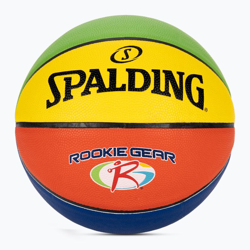 Minge de baschet Spalding Rookie Gear Leather multicolor mărime 5