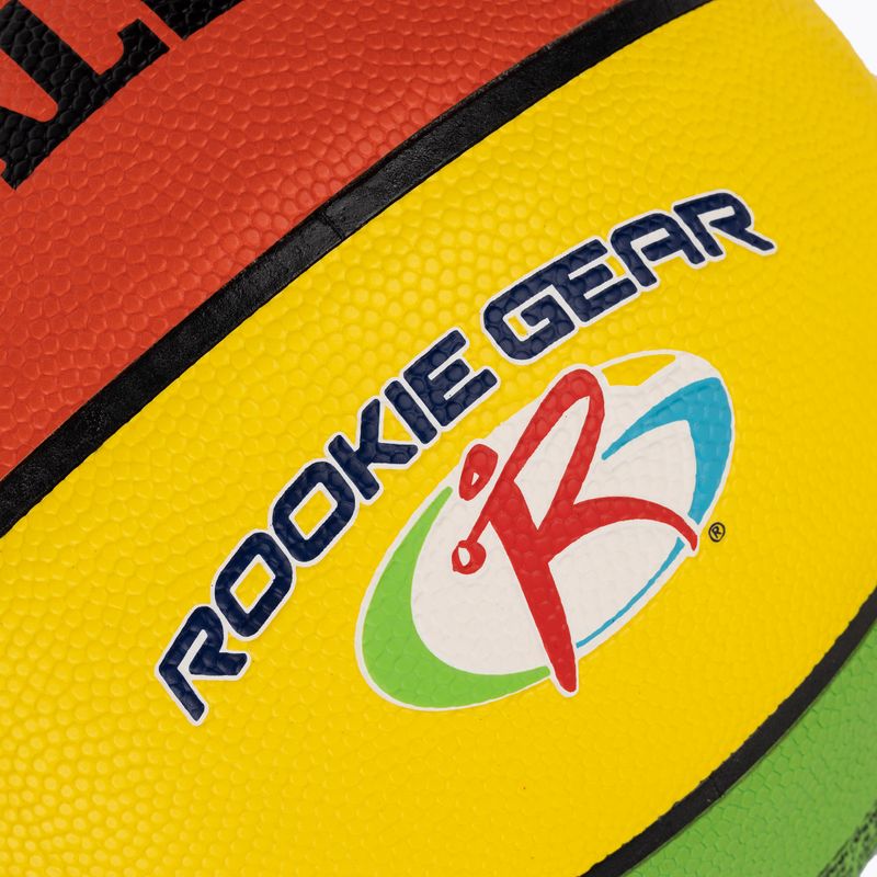 Minge de baschet Spalding Rookie Gear Leather multicolor mărime 5 3