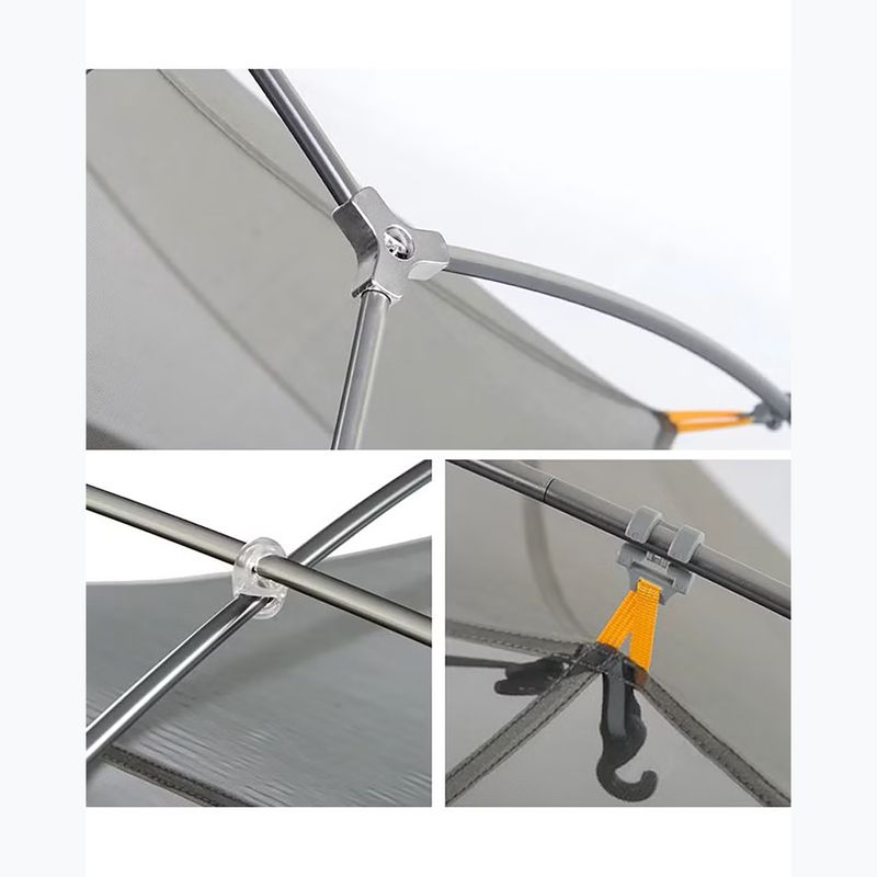 Cort de trekking 2-persoane Naturehike Mongar 2 light grey/dark green 4