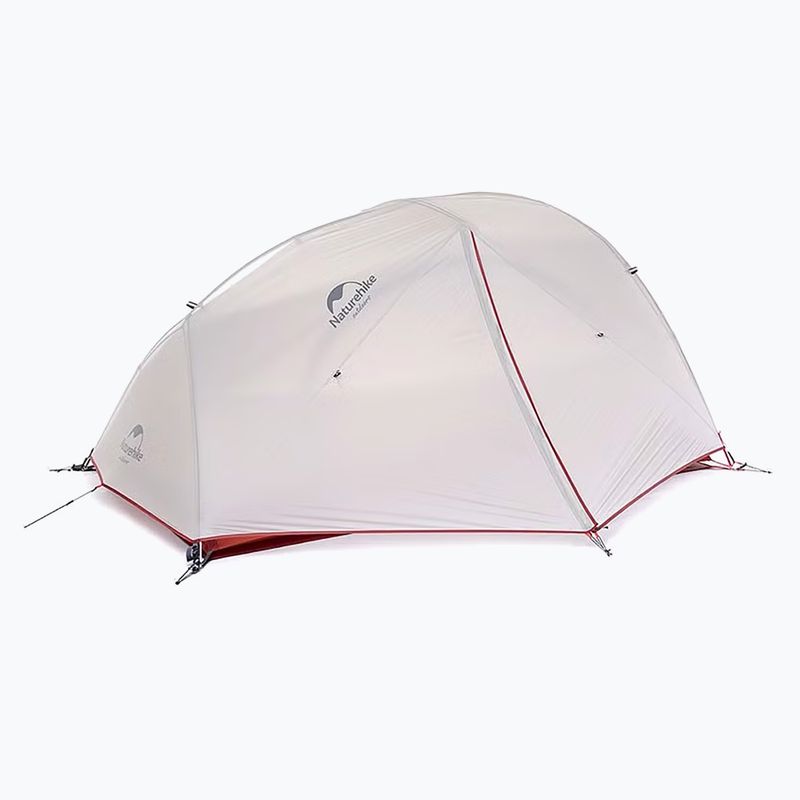 Cort de trekking pentru 2 persoane Naturehike Star River 2 light grey/red