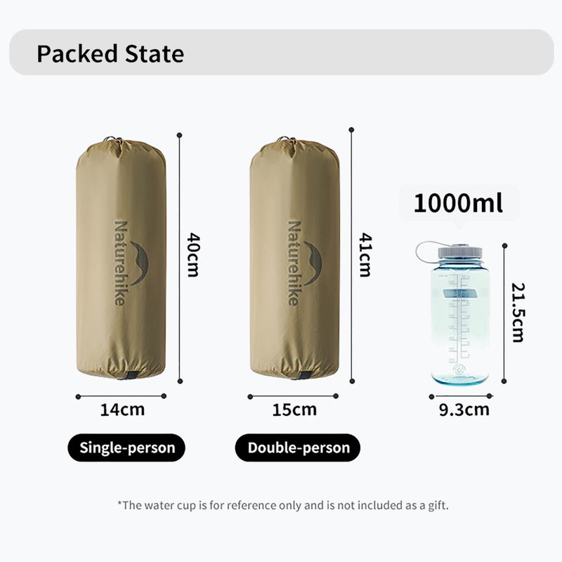 Cort de trekking 1-persoană Naturehike Mongar UL1 15D moon rock sand 6