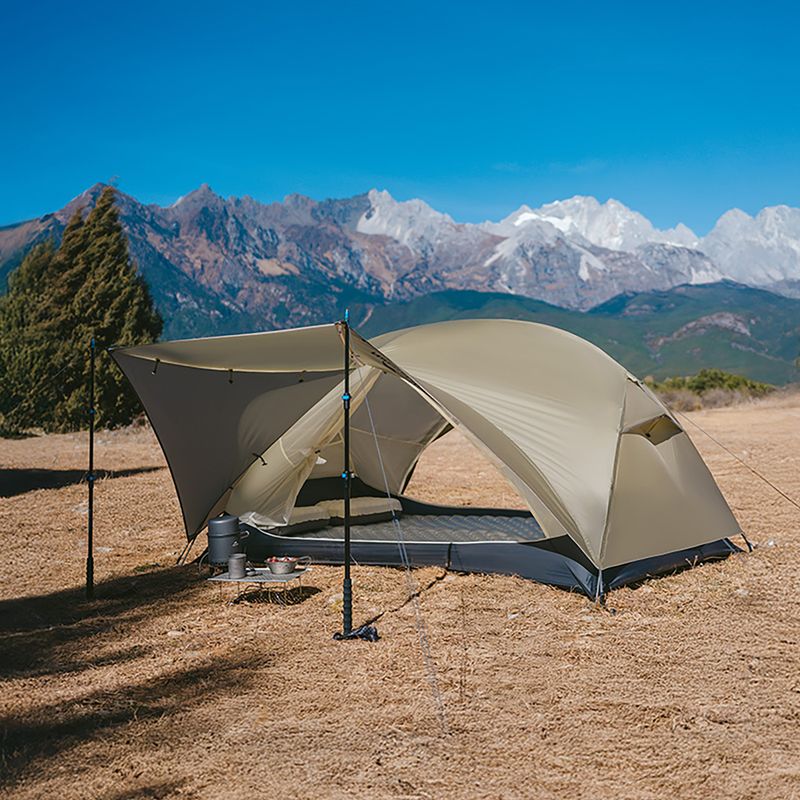 Cort de trekking 1-persoană Naturehike Mongar UL1 15D moon rock sand 10