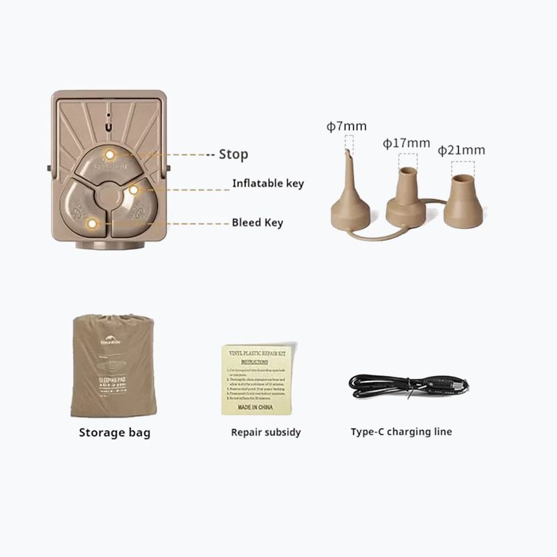 Saltea gonflabilă Naturehike Chenjing Single brown 3