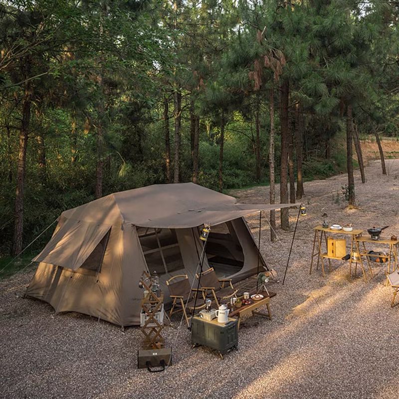 Cort de camping 4-persoane Naturehike Village 13 Ridge Ultimate Edition brown/ti black 5