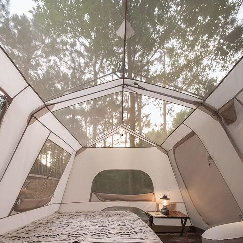 Cort de camping 4-persoane Naturehike Village 13 Ridge Ultimate Edition brown/ti black 6