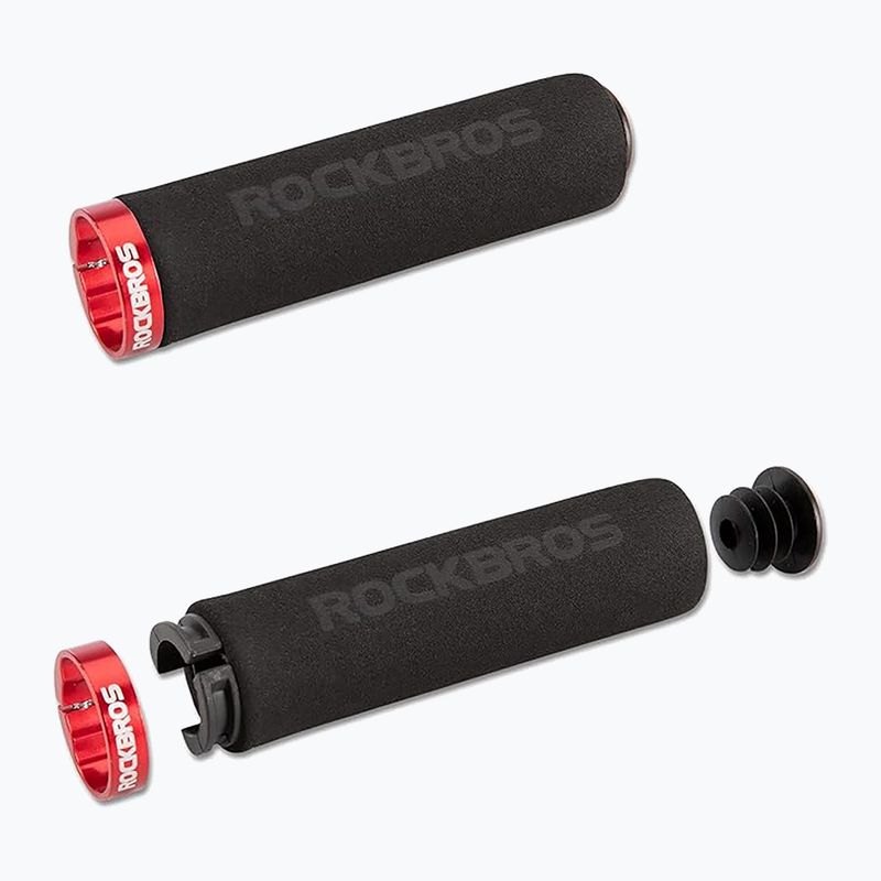 Mânere de ghidon Rockbros BT1001 Handlebar Grips black/red 2