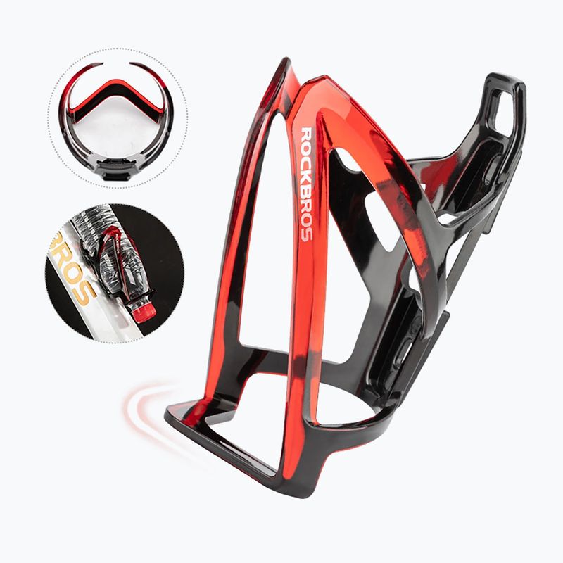 Coș pentru bidon Rockbros 31210007 Water Bottle Holder black/red 3