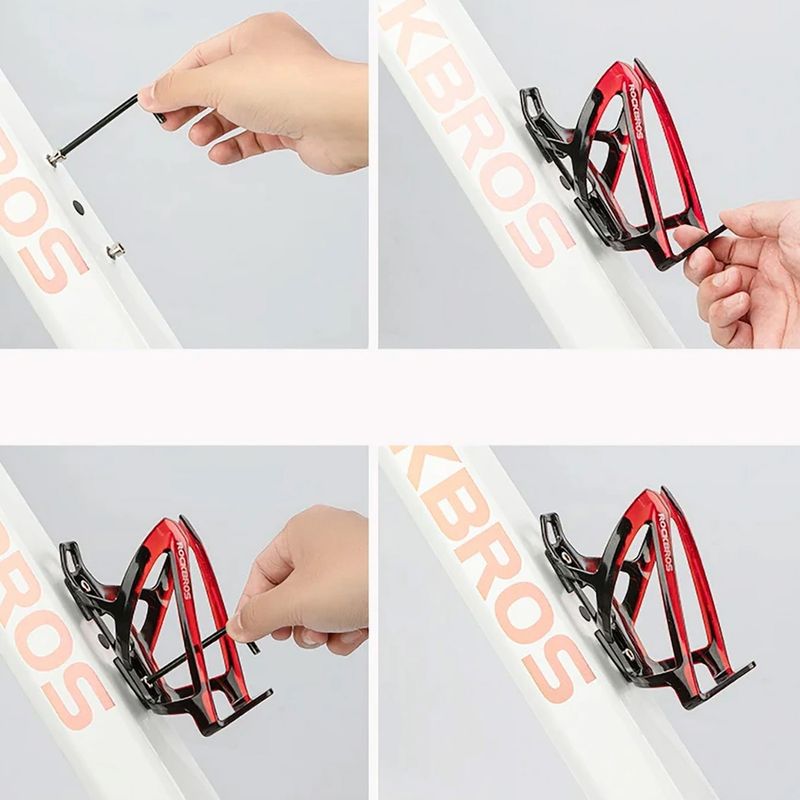 Coș pentru bidon Rockbros 31210007 Water Bottle Holder black/red 6