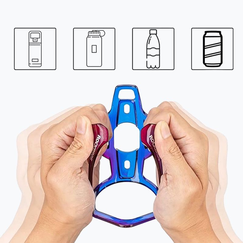 Coș pentru bidon Rockbros 31210007 Water Bottle Holder blue/purple 4