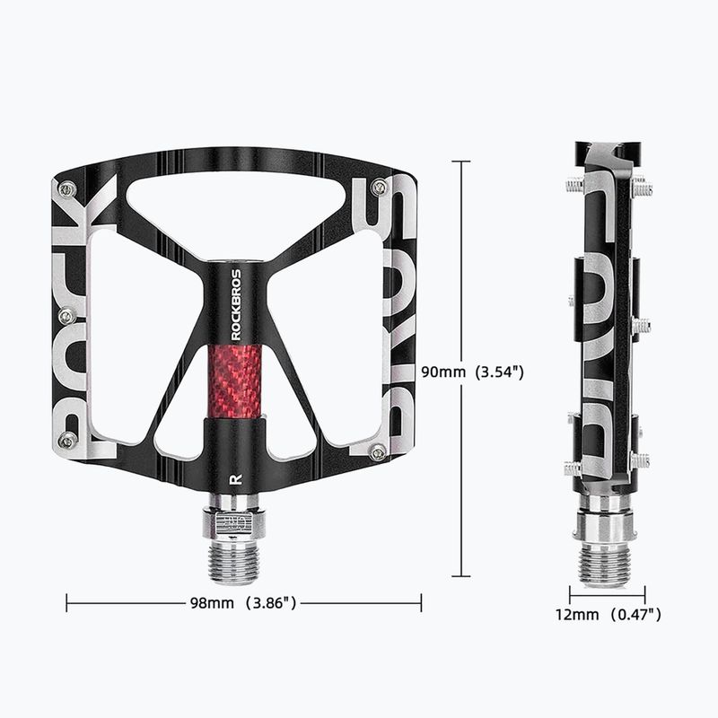 Pedale pentru biciletă Rockbros 37213071001 black/white 3