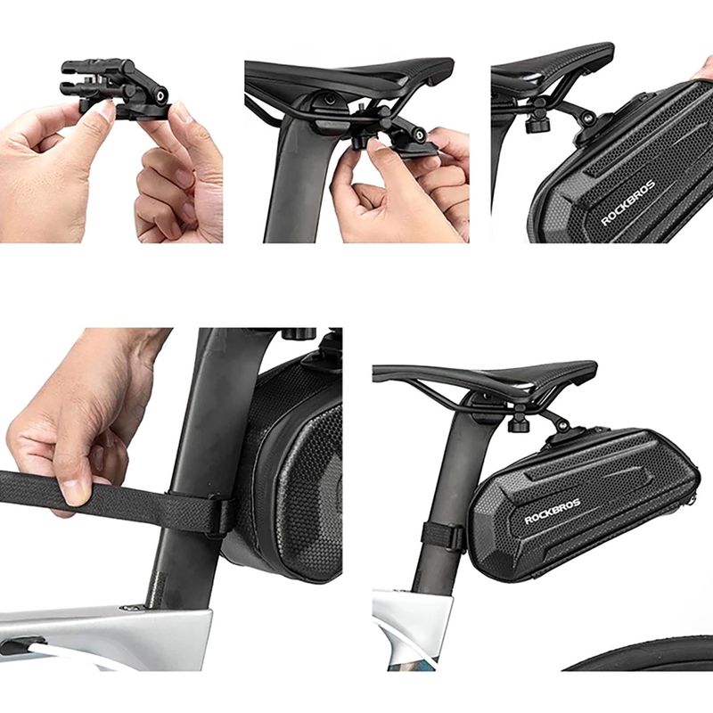 Geantă de bicicletă sub șa Rockbros B69 Bike Saddle Bag black 5