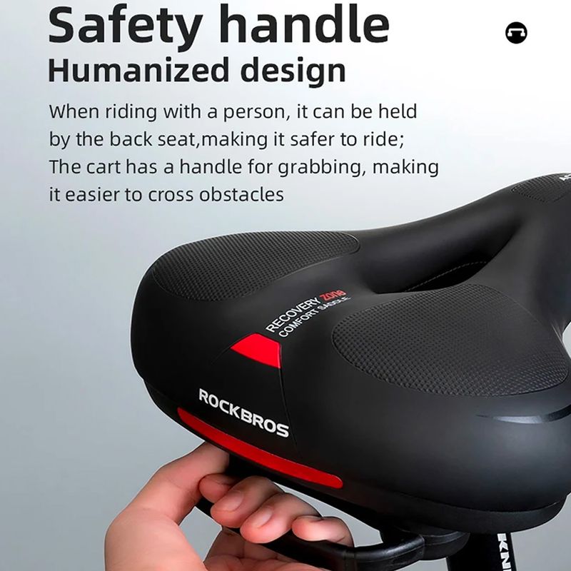Șa pentru bicicletă Rockbros AQ-6090 black/red 5