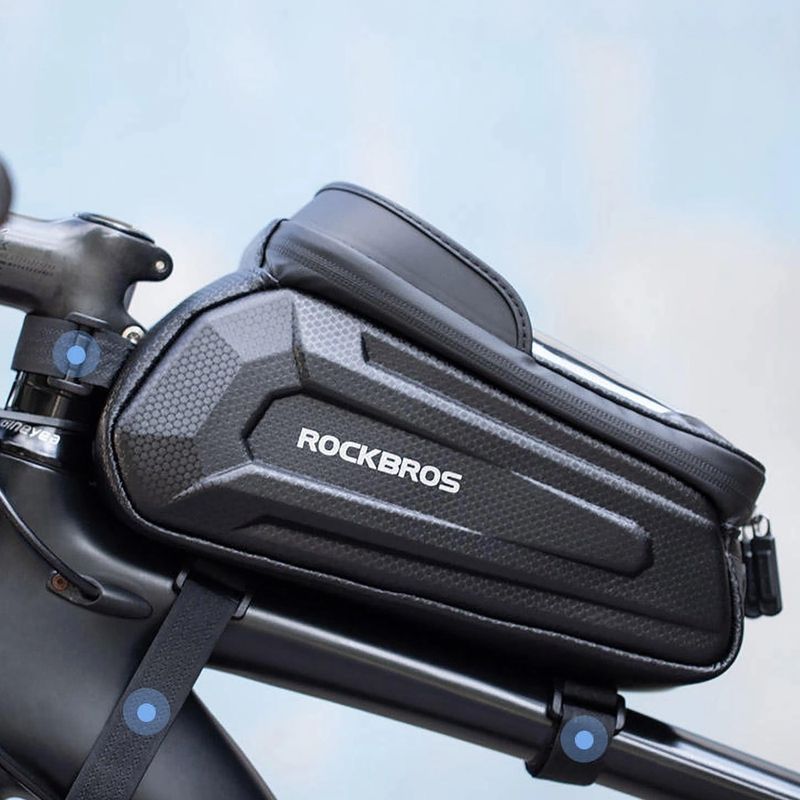 Geantă de bicicletă pentru cadru Rockbros B68 Bike Tube Bag 1.7L black 6