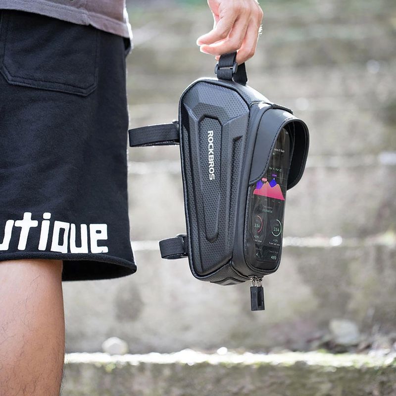 Geantă de bicicletă pentru cadru Rockbros B68 Bike Tube Bag 1.7L black 7