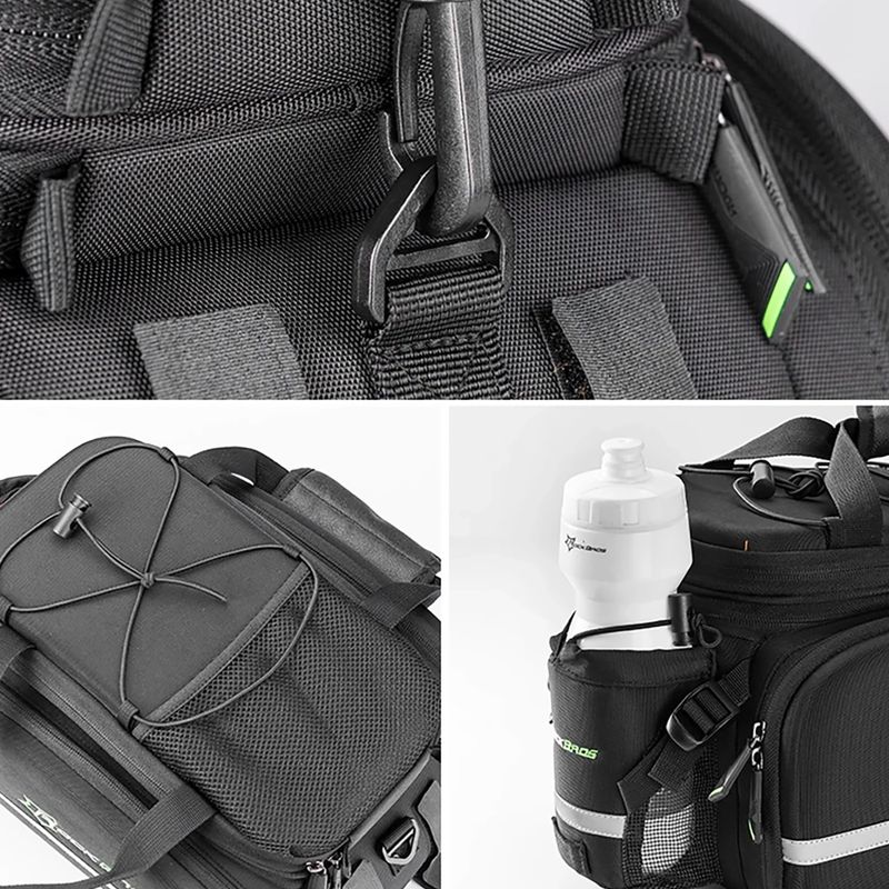 Geantă de bicicletă pentru portbagaj Rockbros A6-03BK Bicycle Pannier Bag black 3