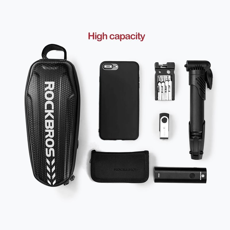 Geantă de bicicletă pentru cadru Rockbros B60 Bike Tube Bag M black 4