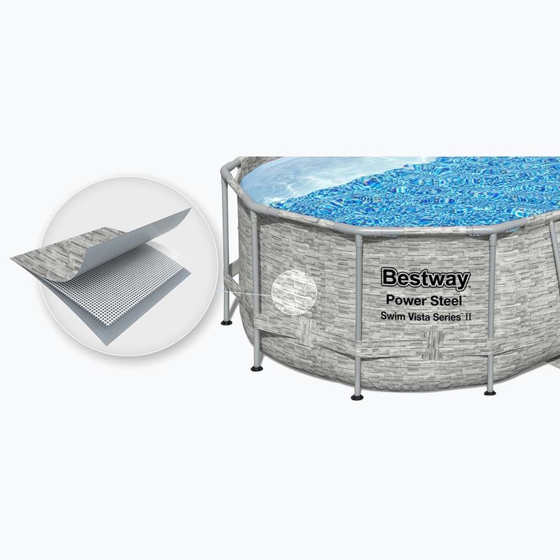 Piscină de exterior Bestway Power Steel Swim Vista Series Oval Pool Set 427x250 cm gri 4