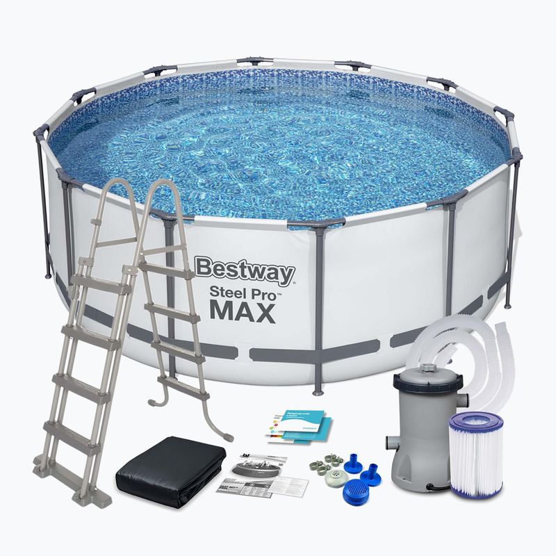 Piscină de exterior Bestway Steel Pro Max Pool Set 396 x 122 cm gri