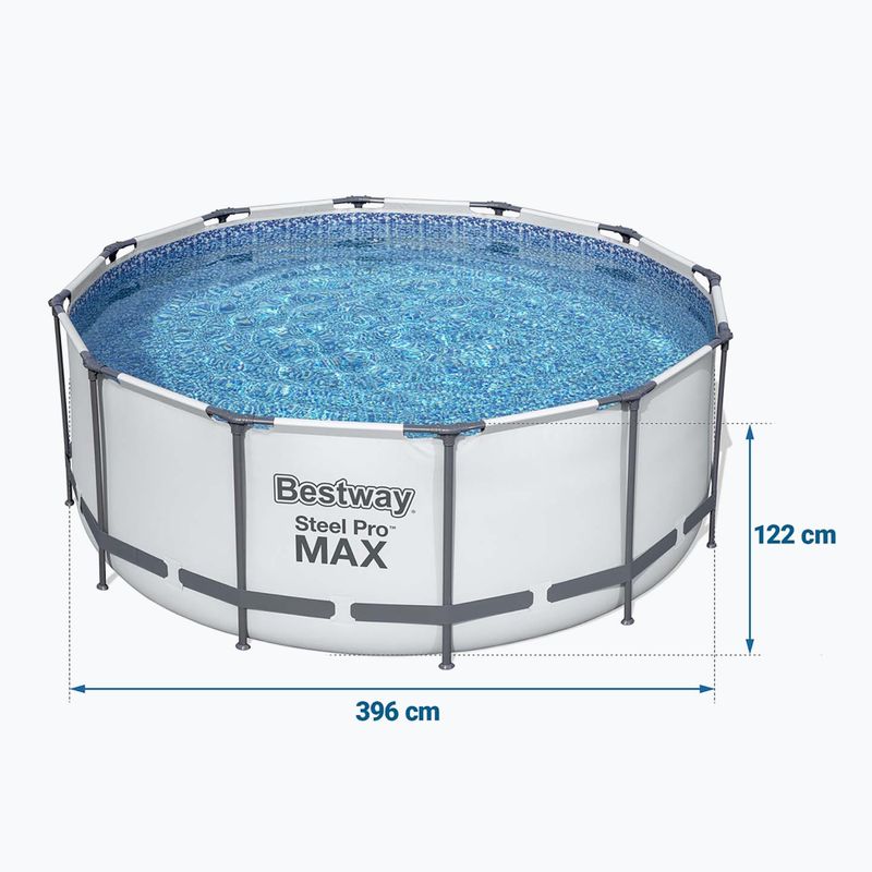 Piscină de exterior Bestway Steel Pro Max Pool Set 396 x 122 cm gri 7