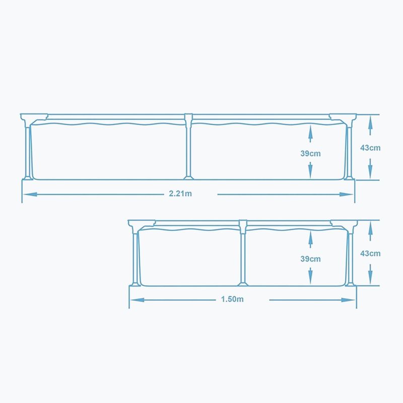 Piscină de exterior Bestway Steel Pro Pool 221 cm albastră 5