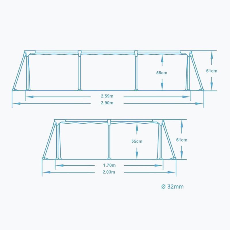 Piscină de exterior Bestway Steel Pro Pool 259 cm albastră 5