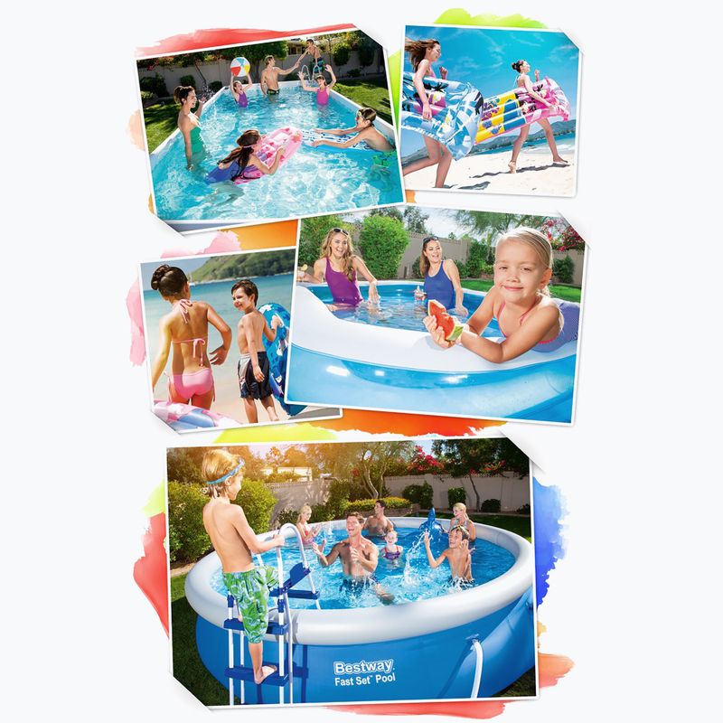 Piscină de exterior Bestway Power Steel Rectangular Pool Set 56466N 549 x 274 cm gri închis 11