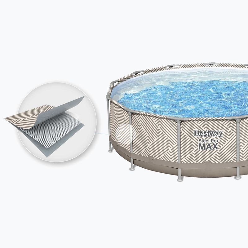 Piscină de exterior Bestway Steel Pro Max Pool Set 396 x 107 cm bej 6