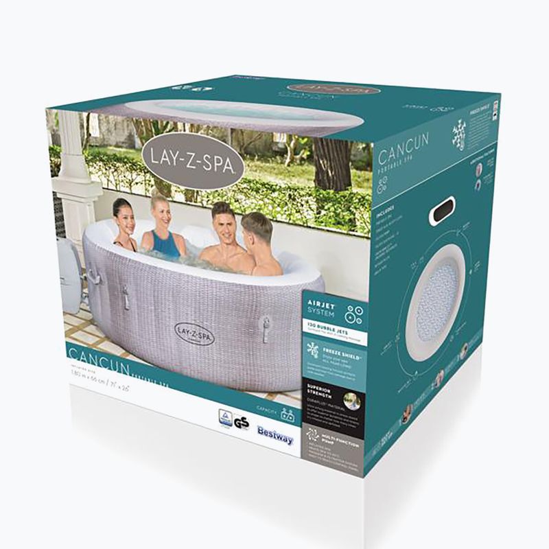 Bestway Lay-Z-Spa Cancun Bazin gonflabil cu hidromasaj gri 60003 2