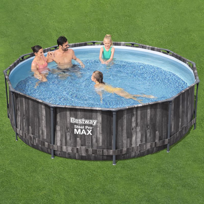 Piscină de exterior Bestway Steel Pro Max gri 5614Z 3