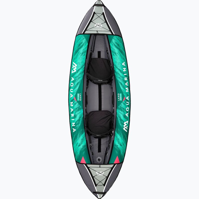 Caiac gonflabil 2 persoane 10'6 'AquaMarina Recreational Kayak verde Laxo-320 2