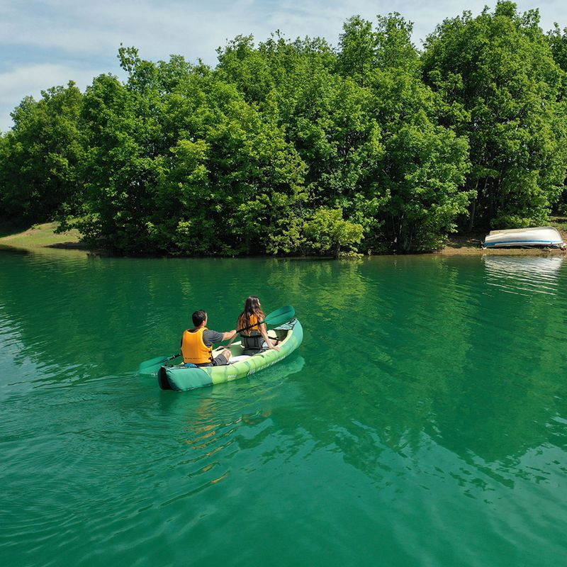 AquaMarina Recreational Canoe 3 persoane caiac gonflabile 12'2 'Ripple-370 verde 17