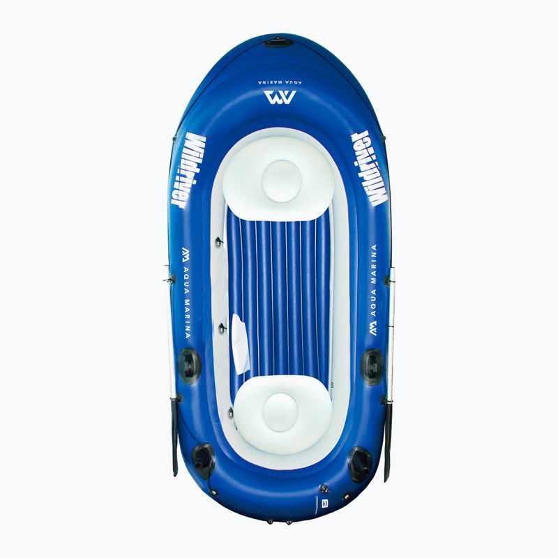 Barcă 3-persoane cu motor Aqua Marina Wildriver blue