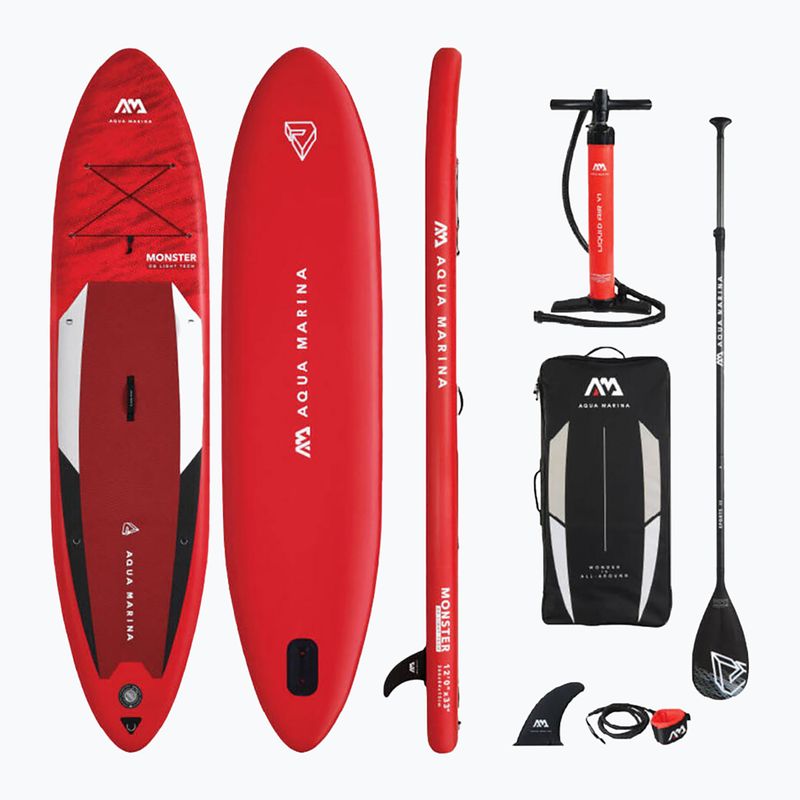 Placă SUP Aqua Marina Monster - All-Around iSUP, 3.66m/15cm, cu vâslă și lesă de siguranță roșie BT-21MOP