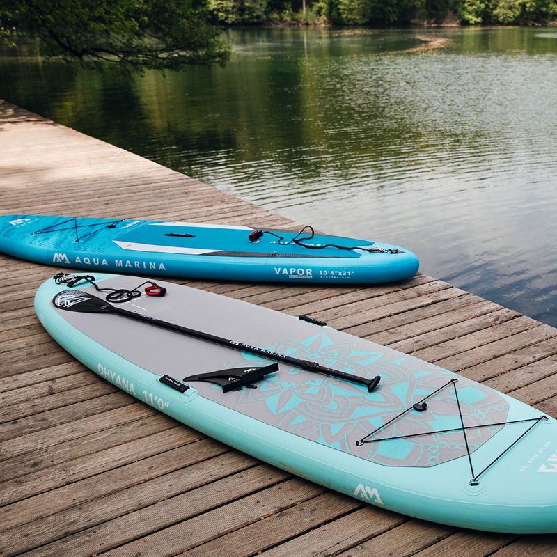 Placă SUP Aqua Marina Dhyana - Yoga iSUP, 3.36m/15cm, cu vâslă și lesă de siguranță gri BT-21DHP 8