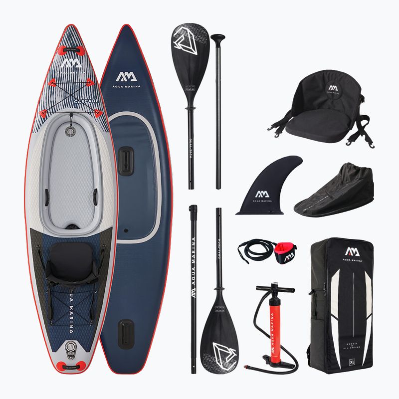 Kayak / SUP hibrid AquaMarina Cascade Cascade All-Around SUP-KAYAK albastru marin BT-21CAP