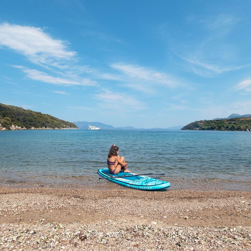 Placă SUP Aqua Marina Vibrant - Youth iSUP, 2.44m/10cm, cu vâslă și lesă de siguranță albastră BT-22VIP 12
