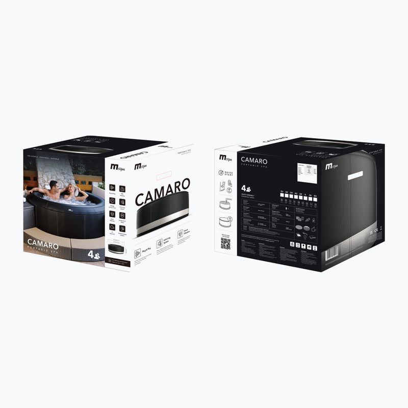 Bazin cu hidromasaj pentru 4-persoane MSpa Premium Camaro negru 15
