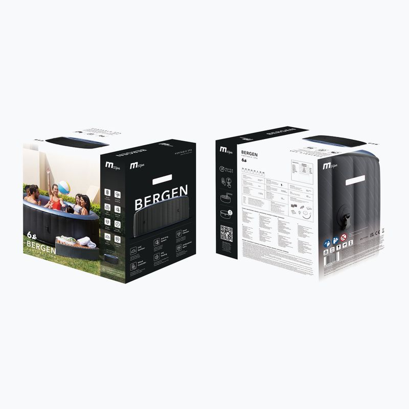 Bazin cu hidromasaj pentru 6-persoane MSpa Comfort Bergen gri antracit 13