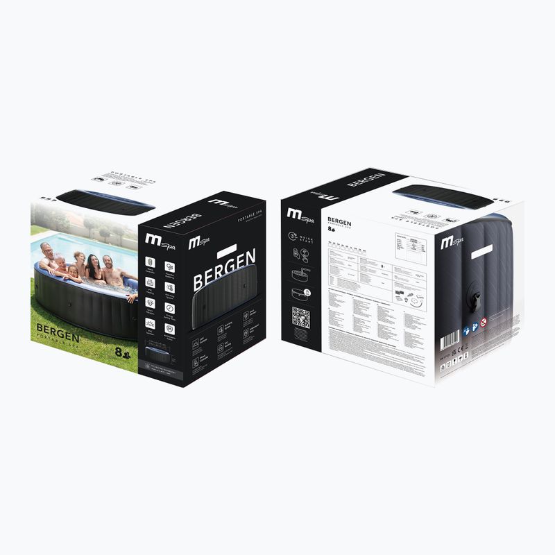 Bazin cu hidromasaj pentru 8-persoane MSpa Comfort Bergen  gri antracit 13