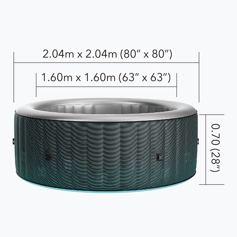 Bazin cu hidromasaj pentru 6-persoane MSpa Comfort Starry gri antracit 16