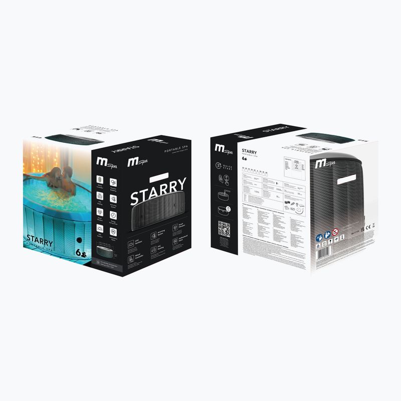 Bazin cu hidromasaj pentru 6-persoane MSpa Comfort Starry gri antracit 17