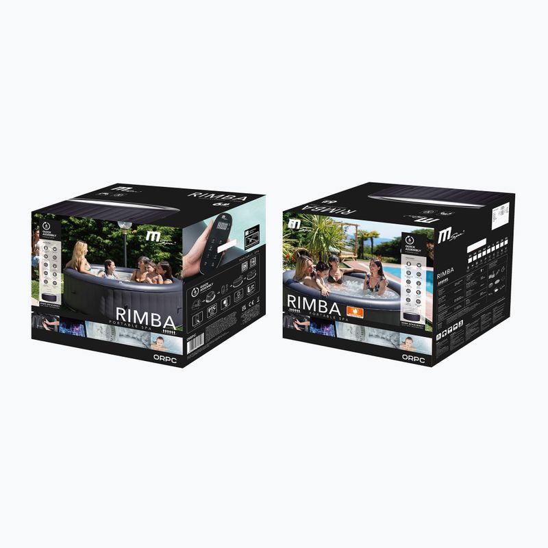 Bazin cu hidromasaj pentru 6-persoane MSpa Urban Rimba grafit 17