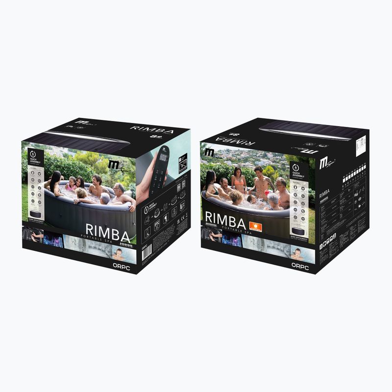 Bazin cu hidromasaj pentru 8-persoane MSpa Urban Rimba Max grafit 17