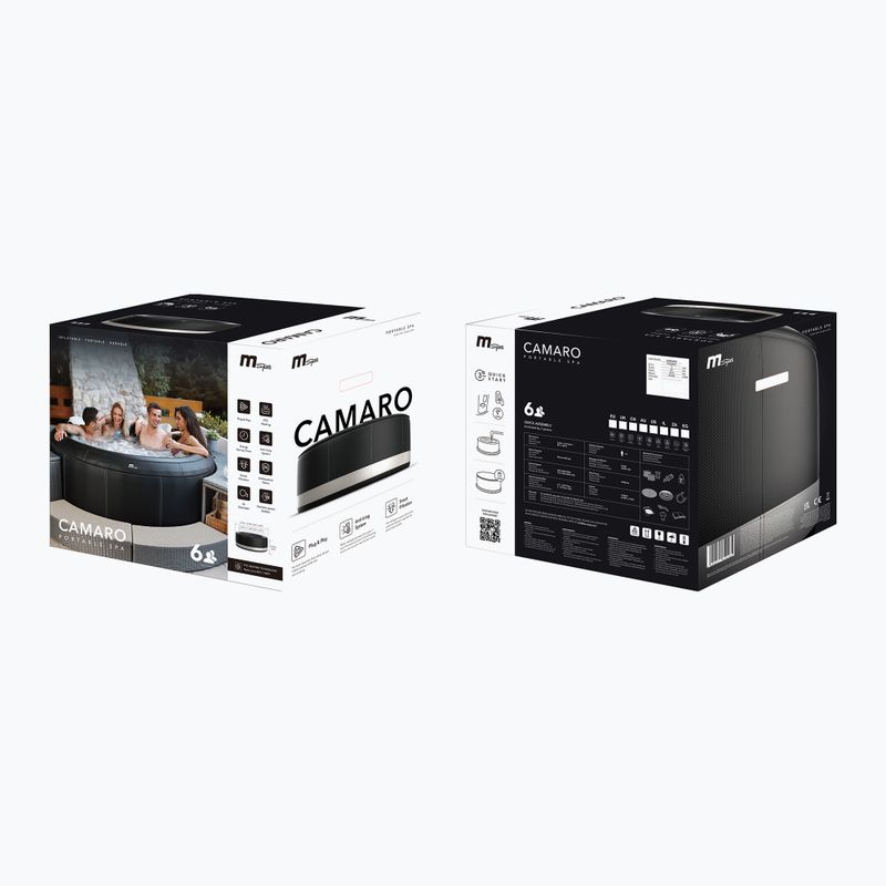 Bazin cu hidromasaj pentru 6-persoane MSpa Premium Super Camaro negru 15