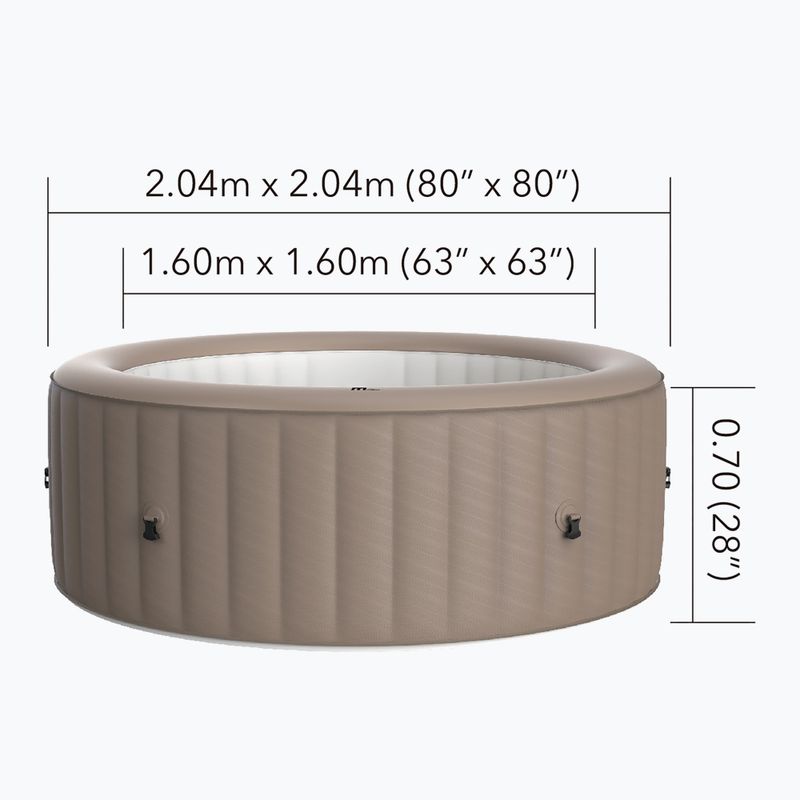 Bazin cu hidromasaj pentru 6-persoane MSpa Urban Bristol mokka 17