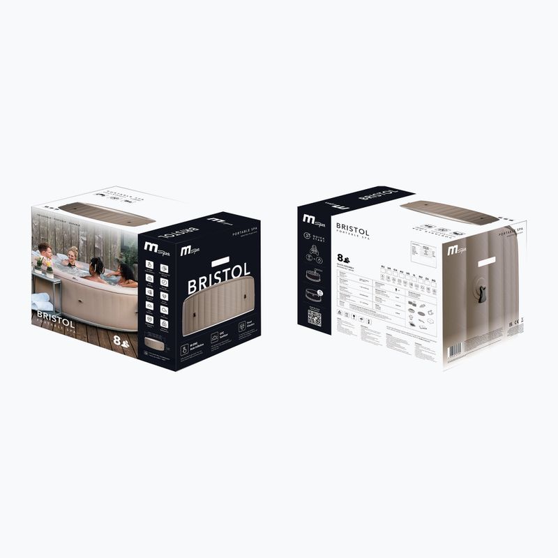 Bazin cu hidromasaj pentru 8-persoane MSpa Urban Bristol Max mokka 18