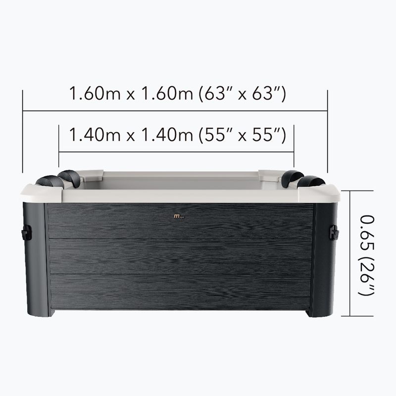 Bazin cu hidromasaj pentru 6-persoane MSpa Frame Oslo gri răcoros 18