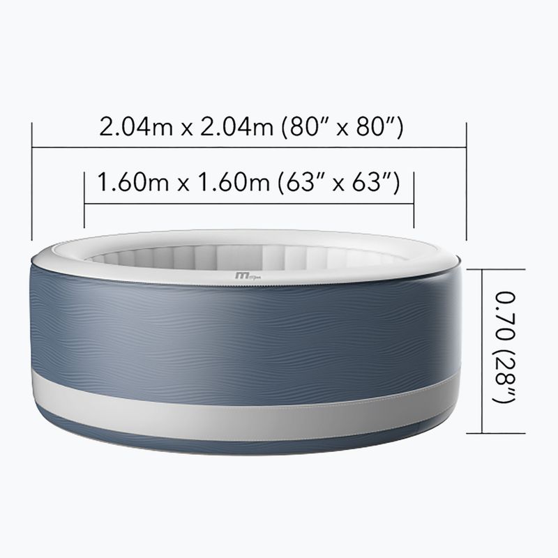 Bazin cu hidromasaj pentru 6-persoane MSpa Premium Vento vanilie 15