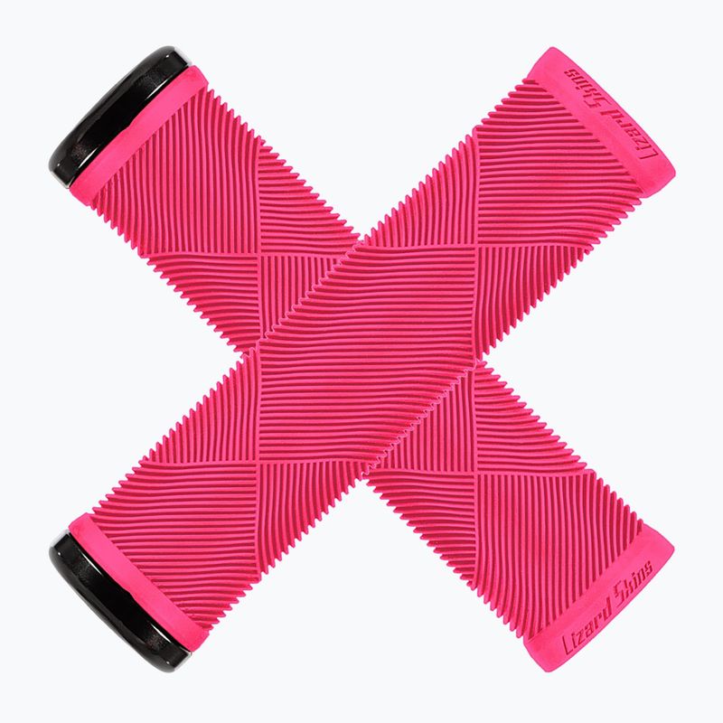 Mânere de ghidon Lizard Skins Single-Clamp Strata neon pink
